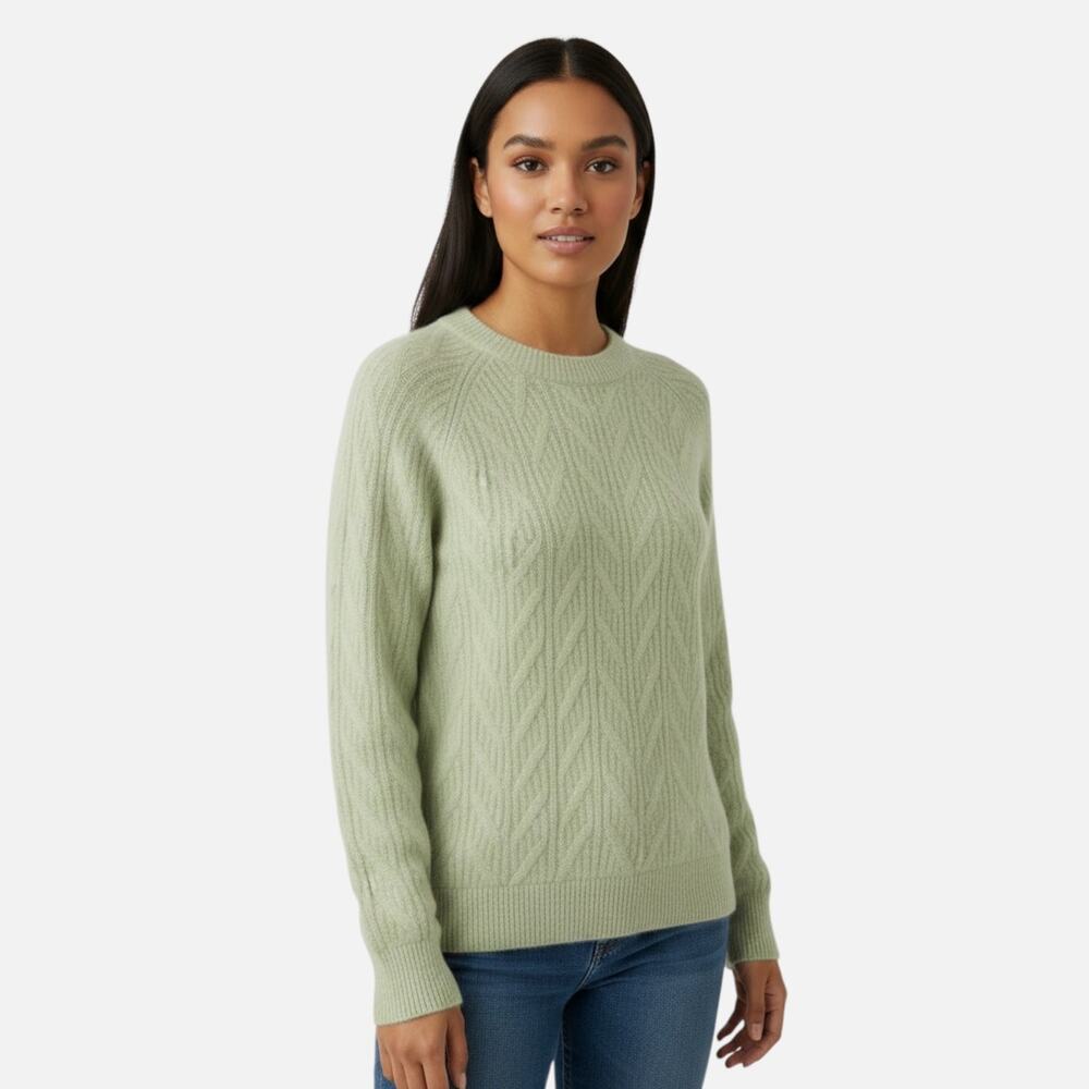 Light Green Cable Knit Sweater